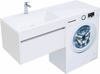 Aquanet 239217 Тумба с раковиной Токио 130 L подвесная 1 ящик цвет белый глянец (239217)