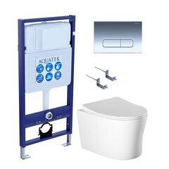 Aquatek SET Aquatek НИКА-016 4в1 SET Aquatek НИКА-016 4в1 (рама Aquatek Standard INS-0000012+крепеж KKI-0000002+клавиша KDI-0000016+унитаз НИКА AQ2009-00 с тонким сиденьем soft-close) фото