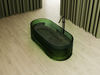 Abber AT9708Emerald прозрачная ванна из полиэфирной смолы 170x75x55