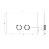 Gessi 54651#713 Gessi VENTI20 Клавиша смыва для унитаза двойная, для инсталляций Geberit Sigma8 и Sigma12, цвет Antique Brass