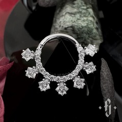Кликер "Amaze" - Белое золото - White CZ