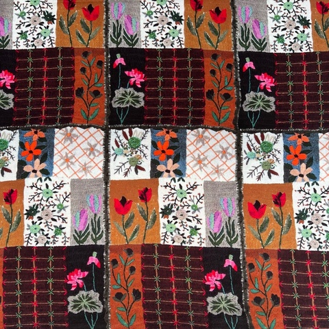 КОМБИНИРОВАННЫЙ ЦВЕТОЧНЫЙ ОРНАМЕНТ, 100% хлопок