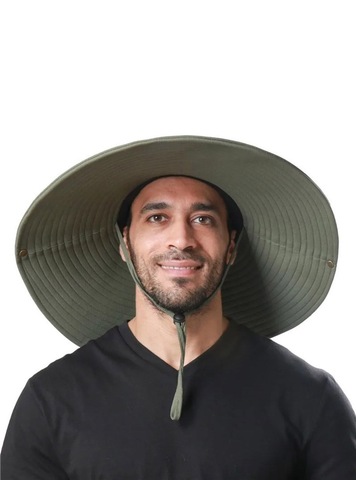 Картинка шляпа Skully Wear extra wide Brim army - 12