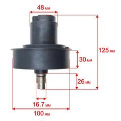 Шкив ведомый DDE SH 280 (большой) с валом (796-948-011)
