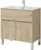 Aquanet 273994 Тумба с раковиной Алвита new 80 напольная 1 ящ., 2 дв. цв.дуб веллингтон белый (273994)
