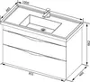 Aquanet 213054 Тумба с раковиной Aquanet Эвора 100 дуб антик (213054)