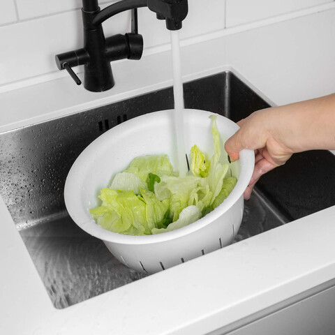 Дуршлаг KOLANDEL, белый, полипропилен, 16х27 см