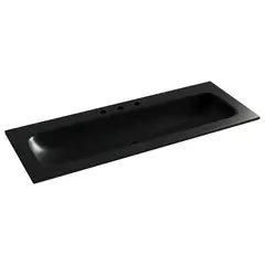 Ceramica Nova CN7024MB CN7024MB Раковина накладная Element с тремя отверстиями под смеситель 1210*457*137мм, цвет черный ма фото