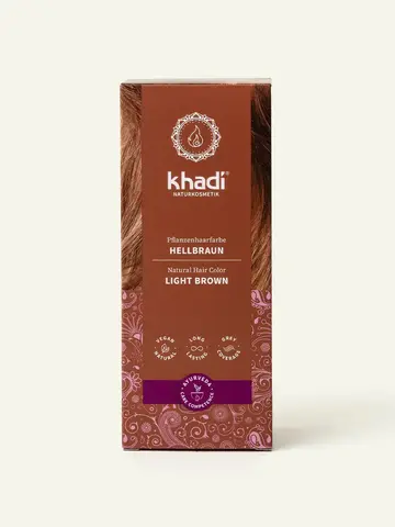 СВЕТЛО-КОРИЧНЕВЫЙ натуральная краска для волос Khadi Naturprodukte, 100 гр