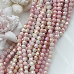 Бусины стеклянные карамельно-розовый круглые 6 мм, К119