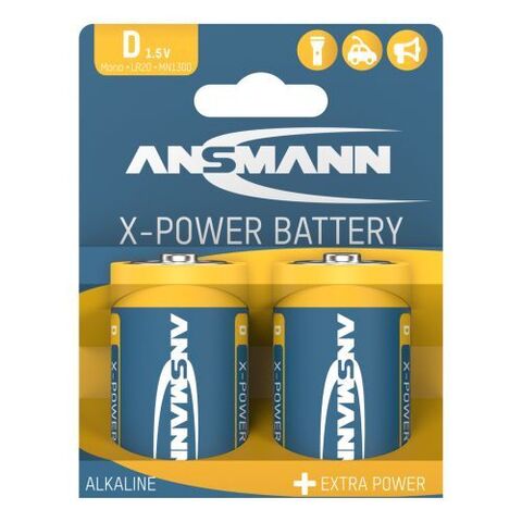 Батарейка X-POWER D ANSMANN 1.5V - 2шт