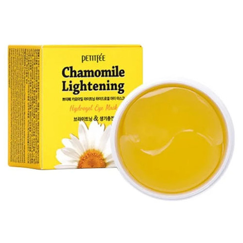 Petitfee Chamomile Lightening Hydrogel Eye Mask - Осветляющие патчи с экстрактом ромашки