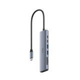 Cudy - Концентратор CUDY USB-C 7 в 1 с поддержкой HDMI 4K и слотами для карт памяти SD и TF UH407