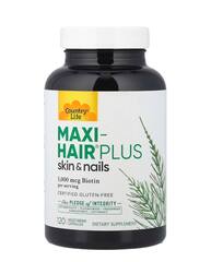 Country Life Maxi-Hair® Plus, добавка для волос, кожи и ногтей, 120 вегетарианских капсул