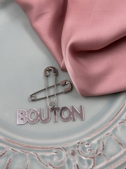 Брошь булавка серебристая