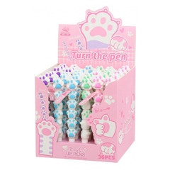 Ручка шариковая, Basir, синие чернила, серия "Лапка", с вращающимися фигурками, 36 шт