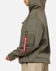 Толстовка Alpha Industries Utility Pocket Hoodie OG-107 Green (Зелёный)