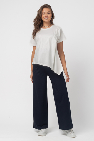 Костюм для беременных 15668 молочный/т синий