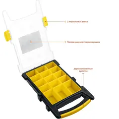 STAYER ROCKET-15, 280 x 320 x 50 мм, (11?), пластиковый органайзер с 15 съемными лотками (2-38031)