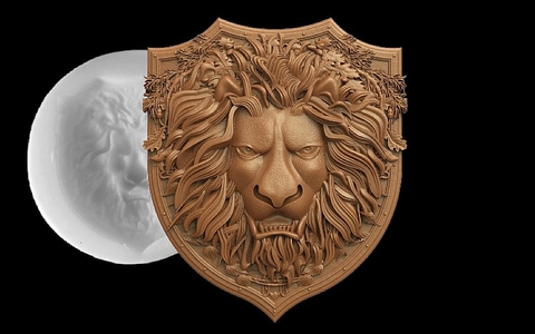 Силиконовый молд № 453 Щит лев