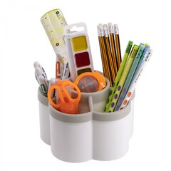 
          Подставка-стакан для канцтоваров Alingar, пластиковая, форма цветок, 15 см * 11 см, цвет белый/серый, ПВХ наклейки в комплекте