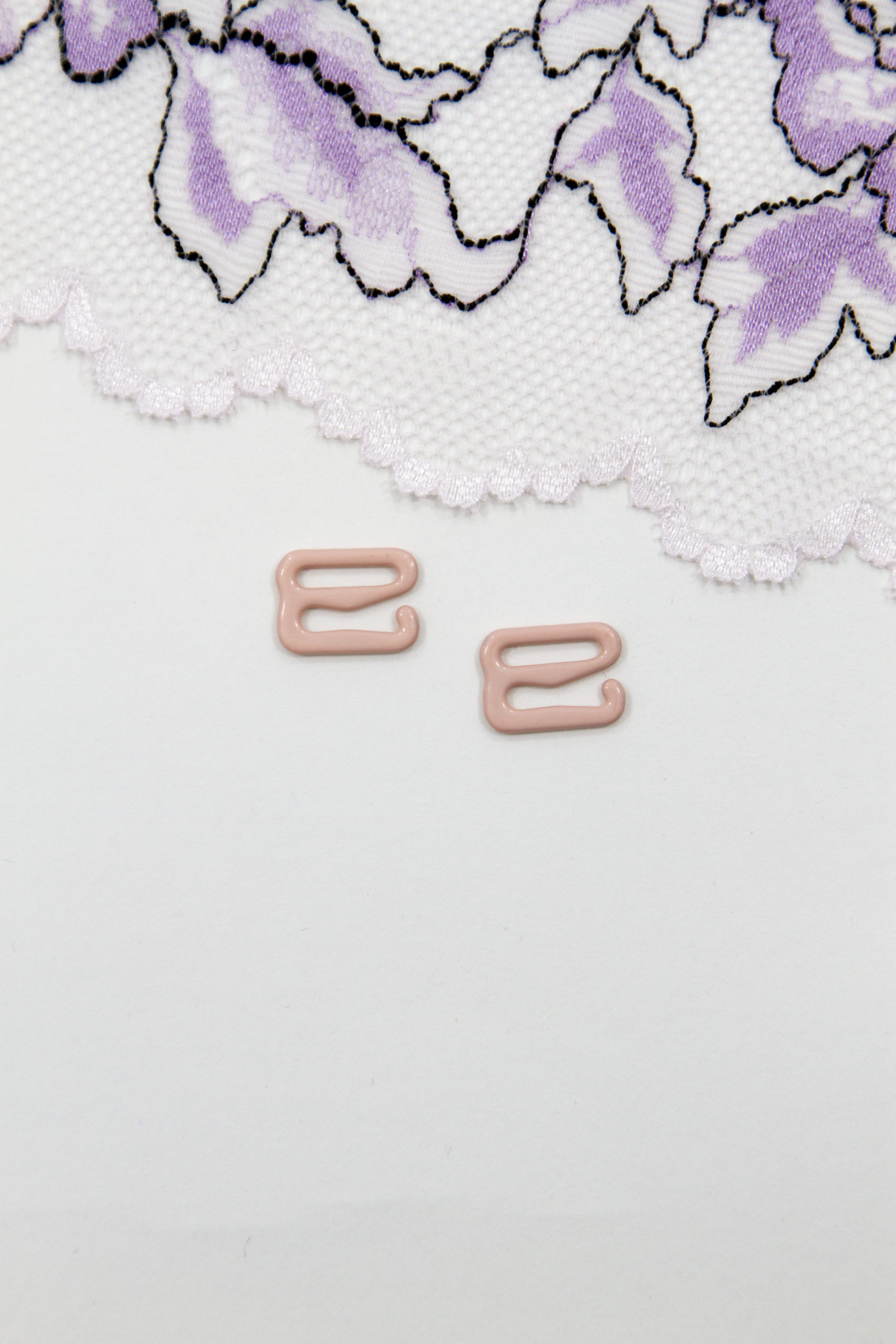 Кольцо, регулятор, крючок для бюстгальтера светло-розовый 1 см