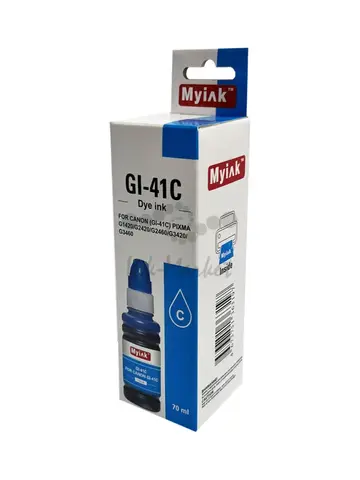 Чернила MyInk GI-41C для Canon PIXMA G1420, G2420, G2060, G3420, G3460 (70 мл, cyan, Dye)