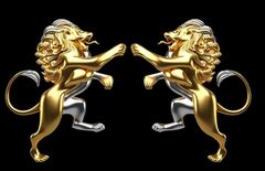 Силиконовый молд № 1064 Львы 2 в 1