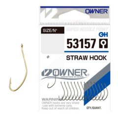 53157 № 14 Крючки OWNER Straw Hook-Brown / продажа от 5 уп.