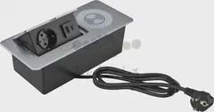 Розетка Cactus CS-SOCKET-USBA/C-WLESS для столешницы 26.5x11.8x6.5см серебристый — фото 1