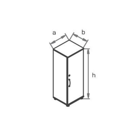 Шкаф узкий закрытый МОНО-ЛЮКС