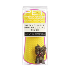 Расческа для распутывания шерсти Pet Teezer Detangling & Dog Grooming Brush Pink & Yellow