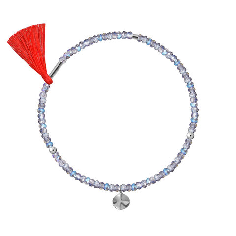 браслет из стекла «синий ночной неон»