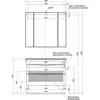 Aquanet 184014 Компл.3 - Тумба Эвора 100 цв.крем (184014)
