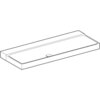 Раковина Geberit Xeno²: B=120см, T=48см, Отверстие под смеситель=Без, Перелив=Без, Белый / Специальное керамическое покрытие KeraTect