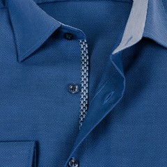 Рубашка Marvelis Modern Fit 7376/69/14 из фактурной ткани синяя
