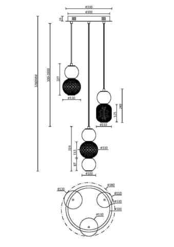 Подвесной светодиодный светильник Maytoni Drop MOD273PL-L33G3K