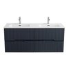 Cezares DUET-N-1400-4C-SO-2-BL DUET-N База под раковину подвесная с четырьмя выкатными ящиками для раковины с двумя чашами, Bianco Lucido, 1400x450x500, DUET-N-1400-4C-SO-2-BL