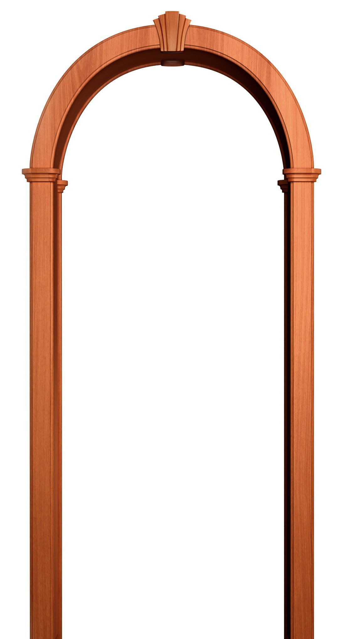 Арка межкомнатная пленка ПВХ Лесма, Романская, цвет миланский орех