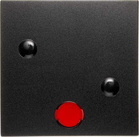 Выключатель одноклавишный, кнопочный (замыкатель с 2 раздельными сигнальными контактами) в комплекте с 5 линзами 10 А 250 В~. Цвет Антрацит. Berker (Беркер). S.1 / B.3 / B.7. 15721606+503101+1687
