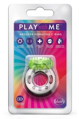 Зеленое эрекционное виброкольцо Arouser Vibrating C-Ring - 