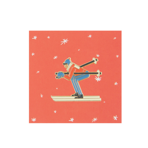 Значок металлический Зимняя коллекция: Лыжи