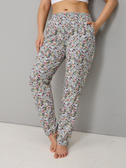 Брюки Б-18/оливковый-розочки