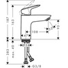 Смеситель для раковины однорычажный с донным клапаном Hansgrohe Logis 71107000