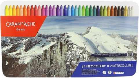 Набор акварельной пастели Caran d'Ache Neocolor® II Aquarelle, 84 цвета (7500.384)