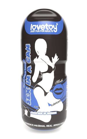 Мастурбатор-ротик с вибрацией Sex In A Can Mouth Lotus Tunnel - Lovetoy 3600508-02