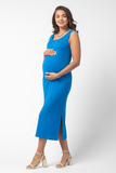 Платье для беременных 15495 лазурно-голубой