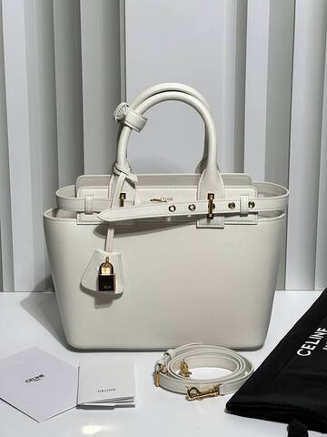 Сумки CELINE TEEN CONTI из натуральной телячьей кожи белая