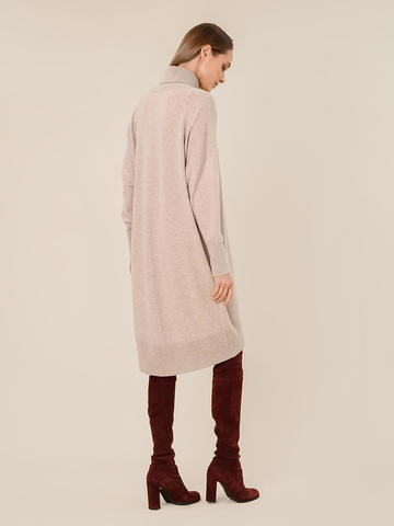 Женский свитер бежевого цвета из шерсти и кашемира - фото 3