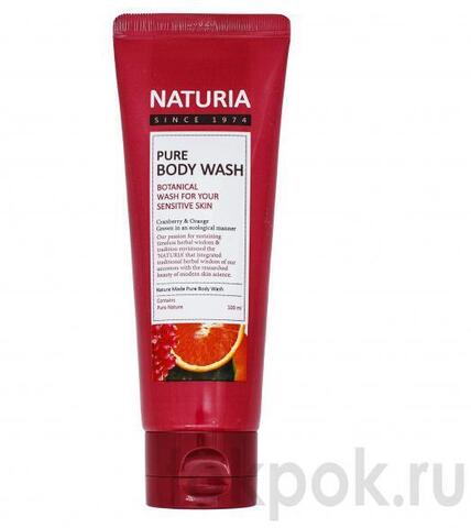 Гель для душа с ароматом клюквы и апельсина Naturia Pure Body Wash (Cranberry & Orange), 100 мл